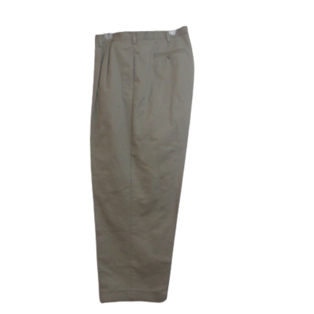 Weatherproof Men's Khaki Pleated Cuff Pants